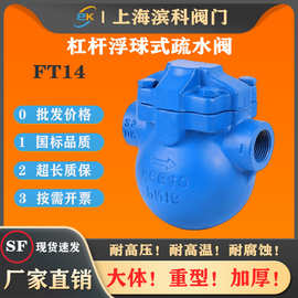FT14H铸钢不锈钢杠杆浮球式疏水阀自动排水蒸汽管道3041寸316分dn