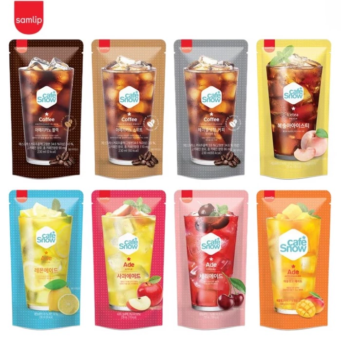 Южная Корея импортировала samlip Sanli фундук черный американский кофе виноград фруктовый напиток персик лед черный чай 230 мл