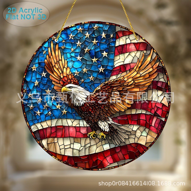 Cross-Border Hot-Selling 2D Flat Acrylic Crafts Living Room Courtyard Garden Decoration Hanging Disc