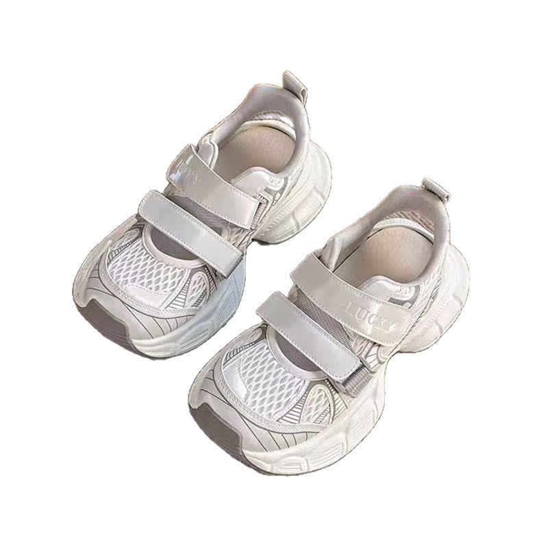 Sandálias deportivas para niñas 2026 verano nuevo velcro con suela suave zapatos de papá niños grandes huecos agujeros respirables zapatos image 6