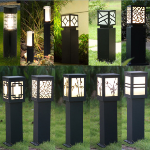 Simple modern lawn light solar garden light 220V square grass light Villa outdoor waterproof led wholesale