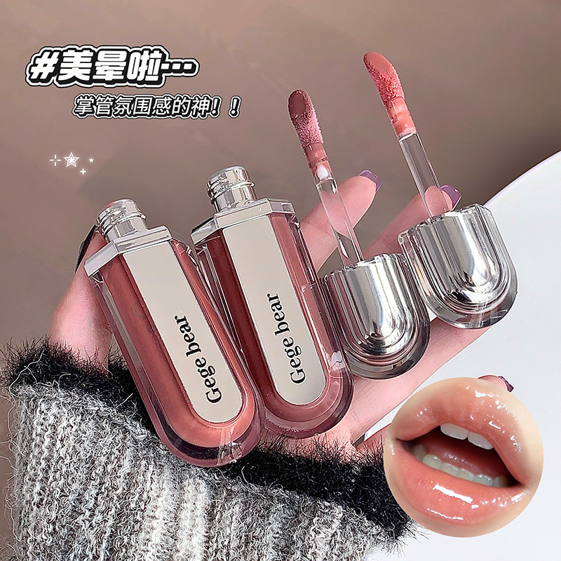 Gege bear agua humidificante, miel labial, pura voluntad, color desnudo, luz acuosa, blanqueamiento y color transfronterizo, esmalte labial para mujeres.