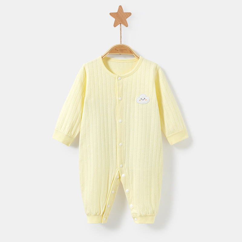 Bebé mono primavera y otoño verano recién nacido algodón fino niño otoño ropa de luna llena hombres y mujeres romper traje Bebé Ropa