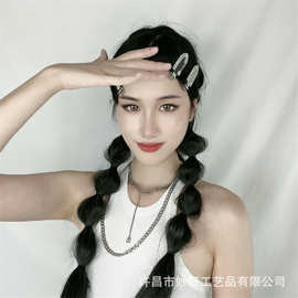 网红灯笼泡泡辫马尾辫摄影专用脏辫假发马尾欧美脏脏辫潮辫