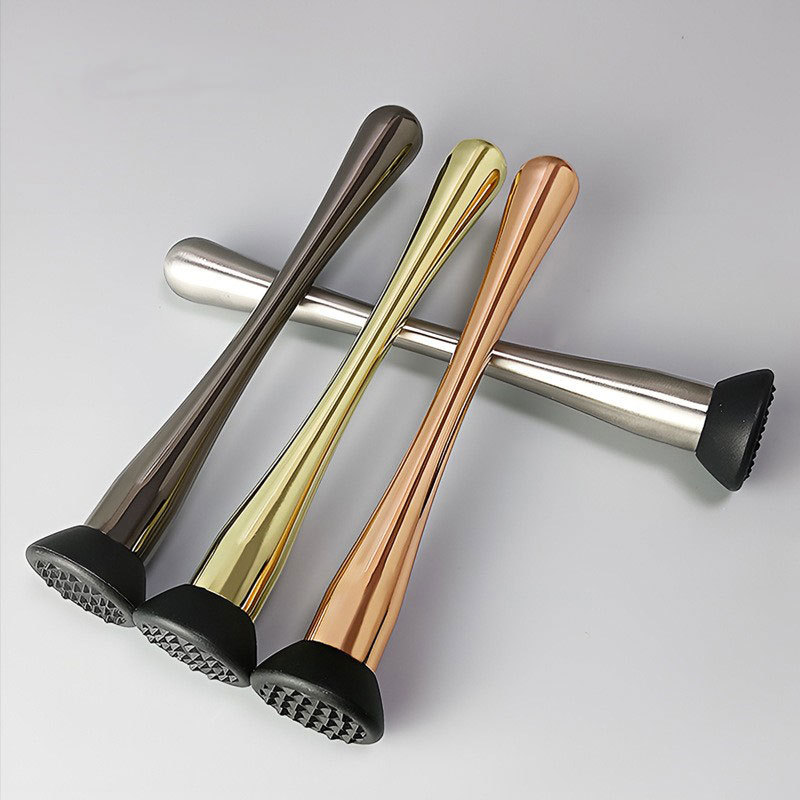 Triturador de hielo de acero inoxidable, exprimidor de frutas, barra para cocteles, muddler, palo para jugo de limón, martillo para hielo de cóctel