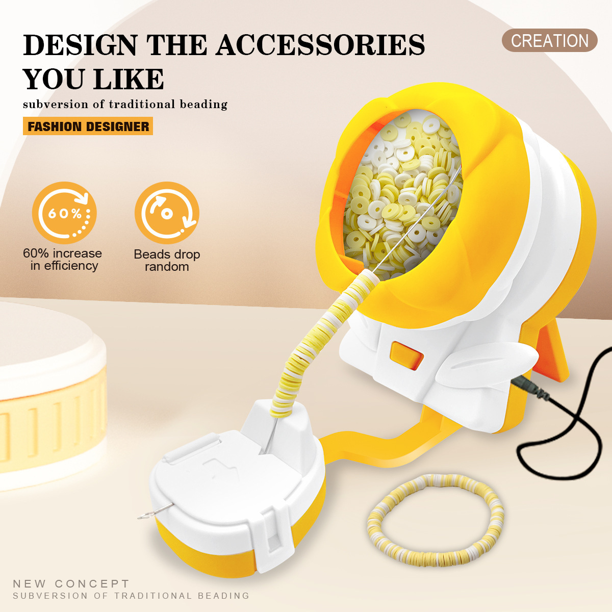 Herramientas de cuentas automáticas cuentas diy manual USB enchufe perforador de cuentas cuentas de cerámica suave cuentas eléctricas