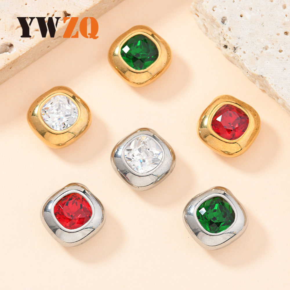 Joyas de acero inoxidable de estilo simple cuadrado redondeado accesorios de collar DIY accesorios