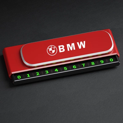 Nömrəli dayanma kartı | number holder - can-be-hidden-bmw-red