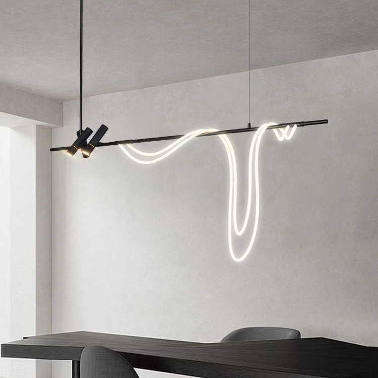 Modelo de caja de caja de lujo lámparas de sala de comedor minimalista llevó la casa modelo moderna después de la decoración simple de la lámpara italiana moderna