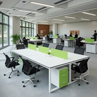 New Office Desk Staff Card 4-Person Table Simple Comfortable Modern Combination High-end Conference Foshan Factory