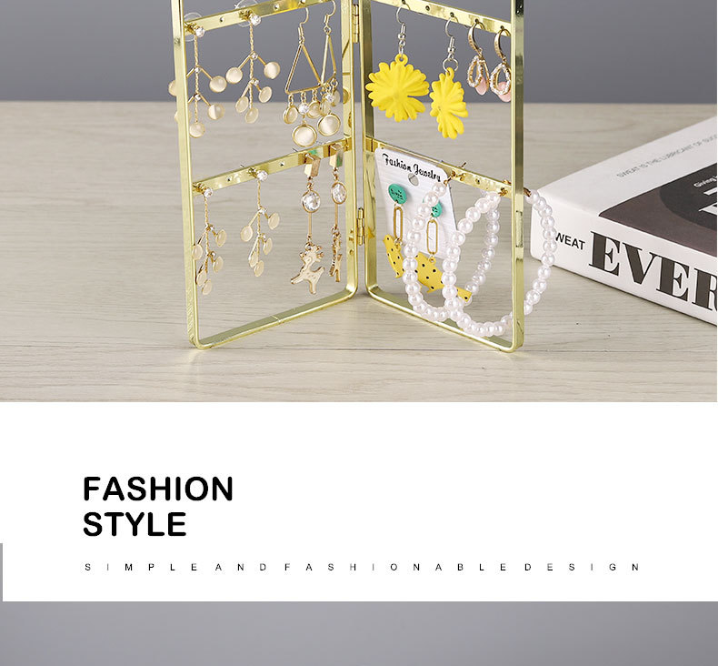 Metal Material Simple Style Solid Color Metal Jewelry Display Jewelry Rack
