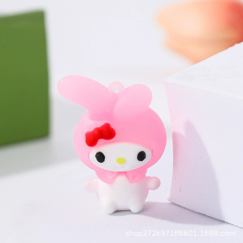 Ключница (Sanrio) кулон из силикона Kuromi, милый рождественский талисман, 3 × 1 × 4 см, assorted