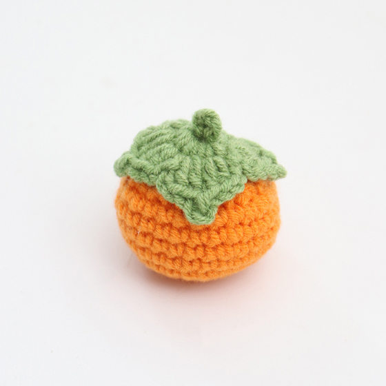 Finished product good Persimmon wool crocheted pendant hand crocheted Persimmon wool woven pendant knitted fruit ornaments