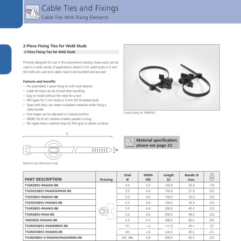 HELLERMANNTYTON������̫ͨ���ӹ̶����� T120RSBS-M10 156-01533