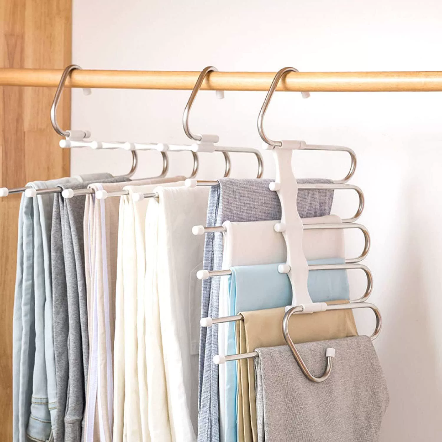 Trousers stainless steel, universal storage system, hanger