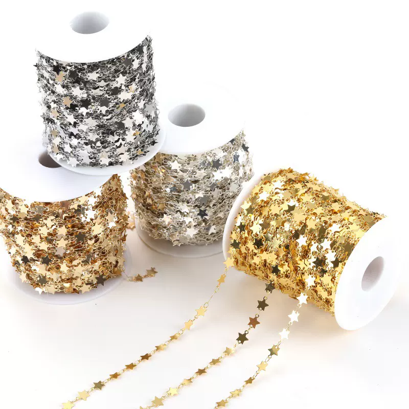 1米星星链条颈链 基础链条铜链项链手链饰品diy饰品配件 Y46