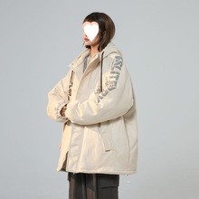 小众棉衣女冬季连帽棉袄新款麂皮绒加绒加厚外套韩版ins港风棉服
