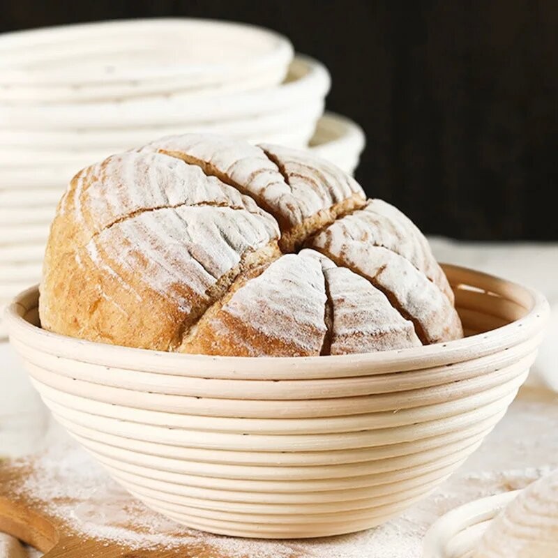 Cesta de pan de campo Cesta de tela de caña Cesta de frutas de tela de caña Cesta de pan Cesta de pan Cesta de fermentación de pan redonda