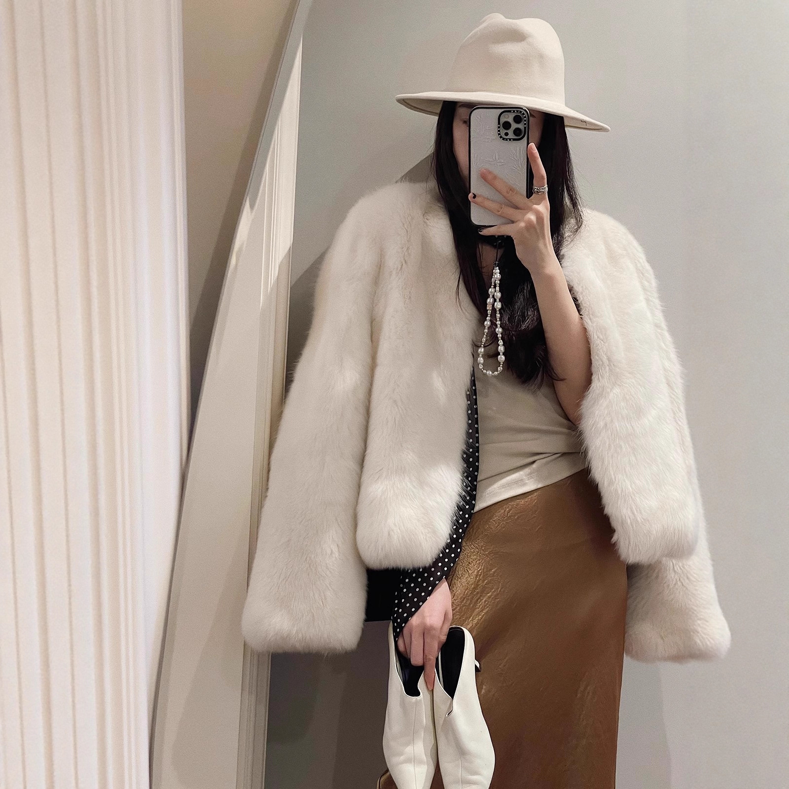 白富美特种贝贝环保狐狸毛毛外套仿皮草女年轻款显瘦2025秋冬新款