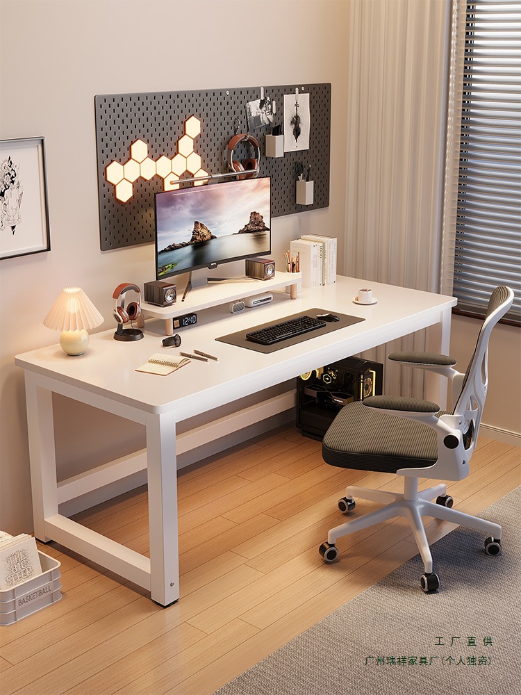 Desktop Computer Table Bedroom Home Rectangular Study Desk Simple Office Desk and Chair Combination Double E-Sports Table