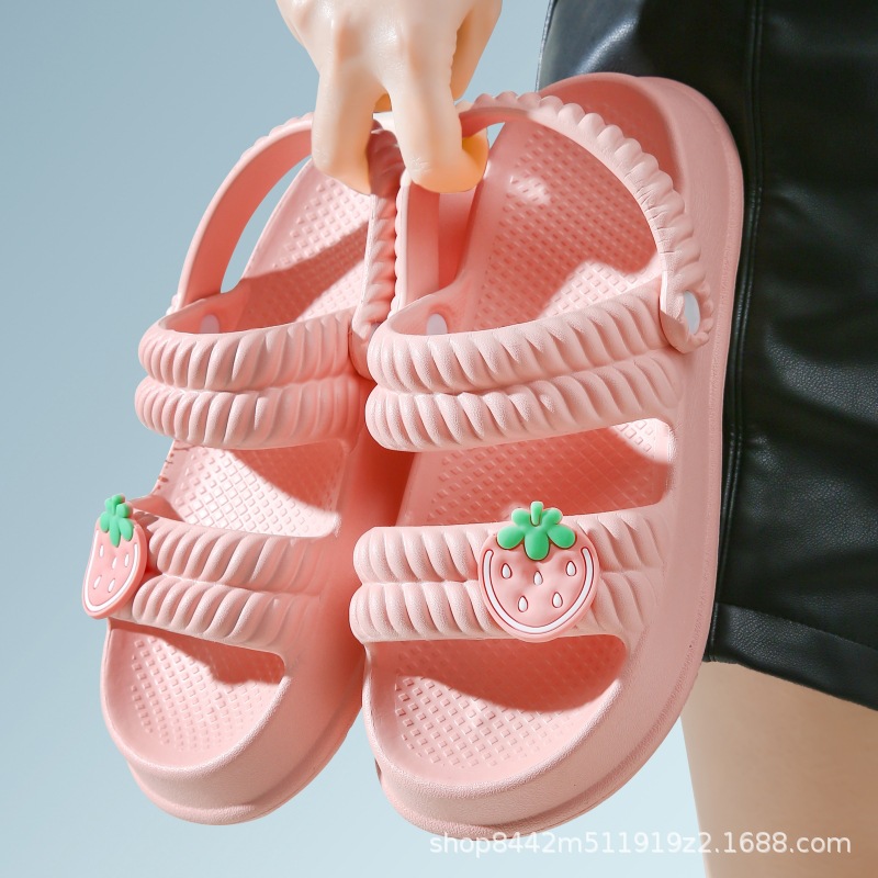 Nuevos zapatos de playa suaves sandalias casuales del todo-fósforo de las mujeres del verano lindo interior impermeable casa sandalias fabricante