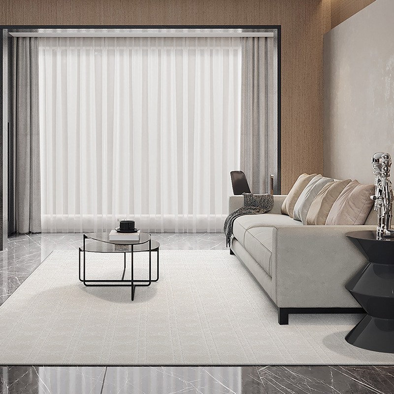 Fábrica de fuente de crema alfombra de sala de estar doméstica dormitorio impermeable alfombra de forma especial redonda gruesa personalizada