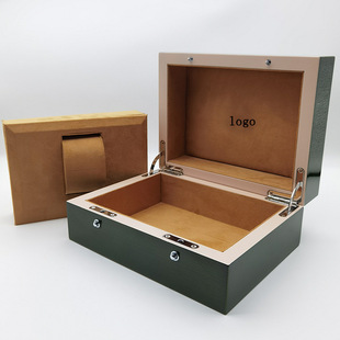 Watch Storage Box Lao Green Piano Paint Wooden Jewelry Gift Box High-grade Swiss Mechanical Watch Packaging Box