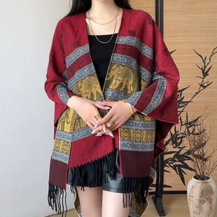 Ethnic 2025 Xinjiang New Prairie Shawl Xizang Yunnan Travel Cape Photo Cape Sichuan West Travel