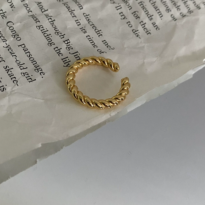(Cross-border trading), fashionable one size retro golden ring, on index finger, simple and elegant design