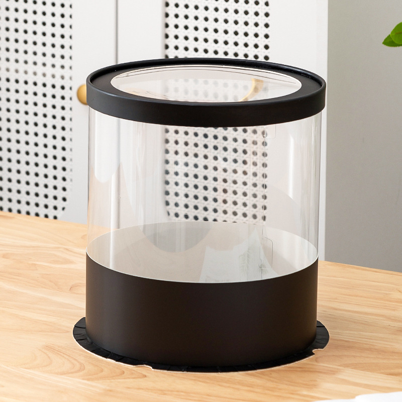 全透明蛋糕包装礼盒4寸6/8寸 圆形加高简约蛋糕打包盒子批发