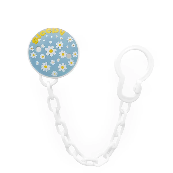 Blue white chain, flowered