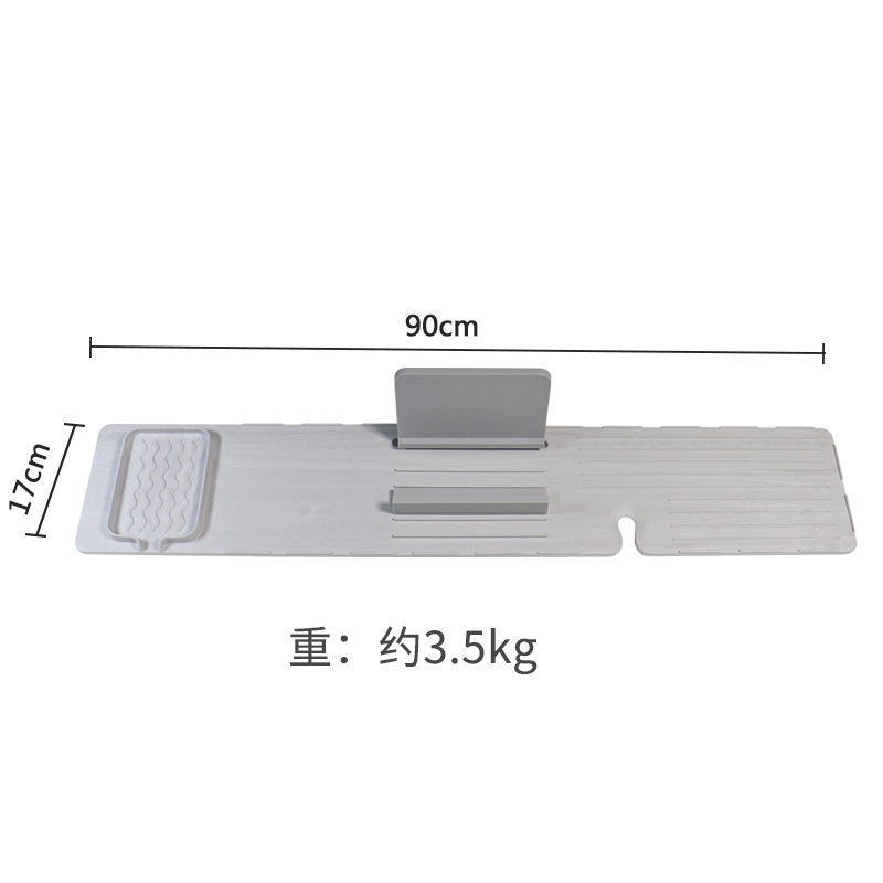 Nuevo producto Marco de baño de silicona a prueba de moho Estante de bañera Tablero de almacenamiento de drama de búsqueda de baño Estante de baño Soporte de barril de baño