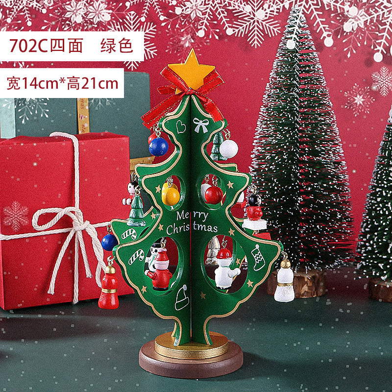 2025年クリスマスデコレーション 小型ミニツリーDIY立体インスタ風シーンレイアウト卓上飾り子供用家庭用|undefined