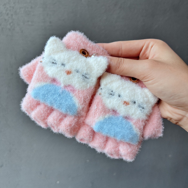 Fuchsia gloves, fingerless