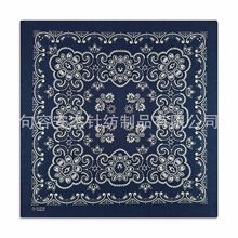 纯棉55x55CM美式复古印花方巾腰果花头巾嘻哈街舞户外方巾bandana