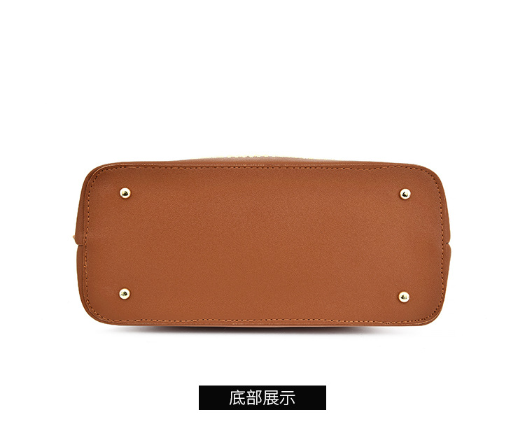 New 2024 foreign trade mother-daughter bag three-piece set, European and American fashion single-shoulder crossbody bag, versatile rivet hand-held large bag undefined