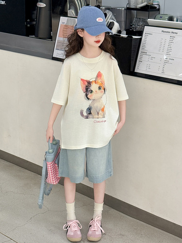 Héběi Pure Cotton Children's Summer Short Sleeve T-Shirt · Hǎojīyǒu Three-Needle E01. 180g 100 Combed Back-Neck Seamless