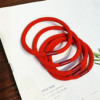 Red elite elastic durable hair rope, 2023 collection, simple and elegant design, bright catchy style