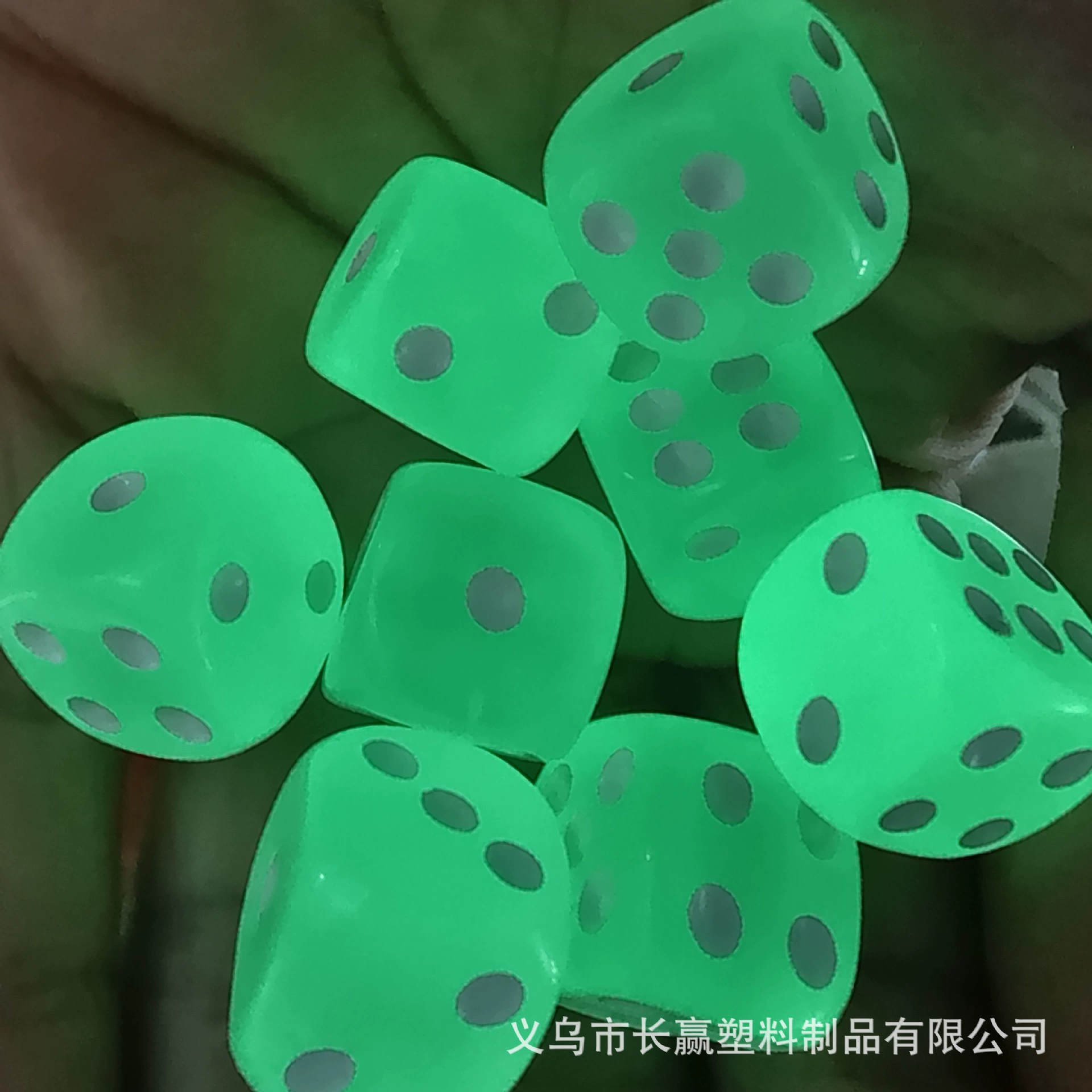 Светящиеся кости 16 мм Круглые Светящиеся Кости Флуоресцентные точки кости печати логотип ночь флэш кости оптом