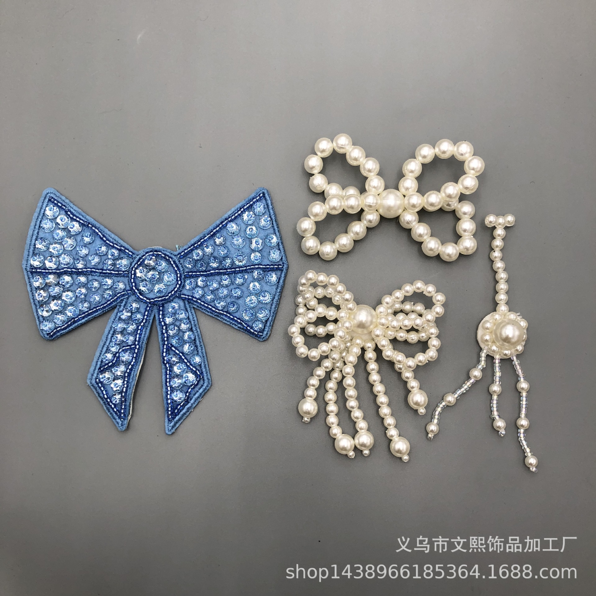 2021新款时尚钉珠珍珠鞋花蝴蝶结厂家供应大量现货