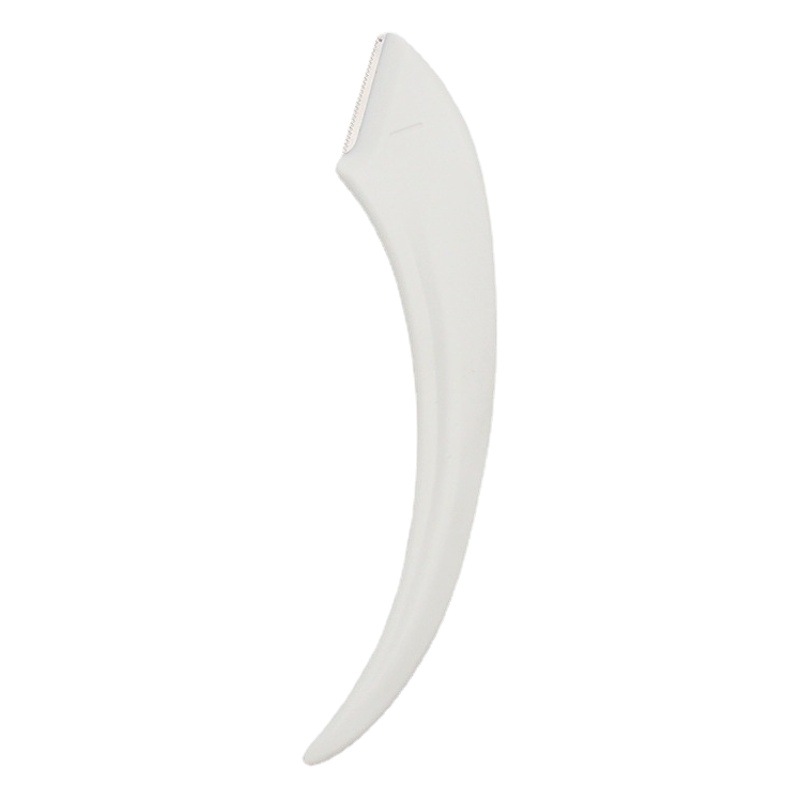 En stock suministro de ceja que forma el cuchillo con el peine curvo luna ceja que forma el cuchillo tamaño pequeño ceja que raspa el cuchillo macro femenina con la protección neta para el corte de la ceja de los principiantes
