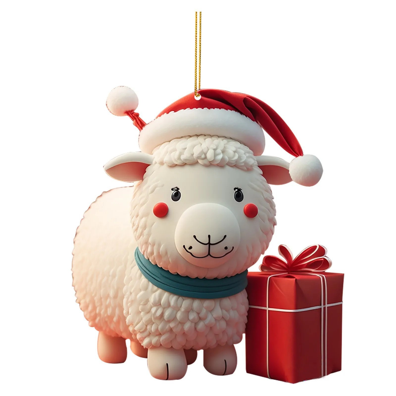 Nuevos productos transfronterizos de Navidad lindos dibujos animados cabra automóvil decoración de Navidad árbol de Navidad colgante decoración para el hogar image 5