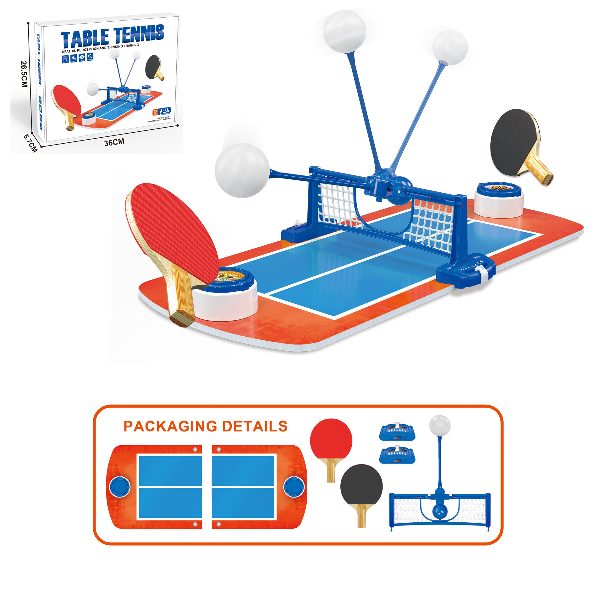 跨境儿童网球场乒乓球匹克球场玩具网球拍桌面游戏玩具批发