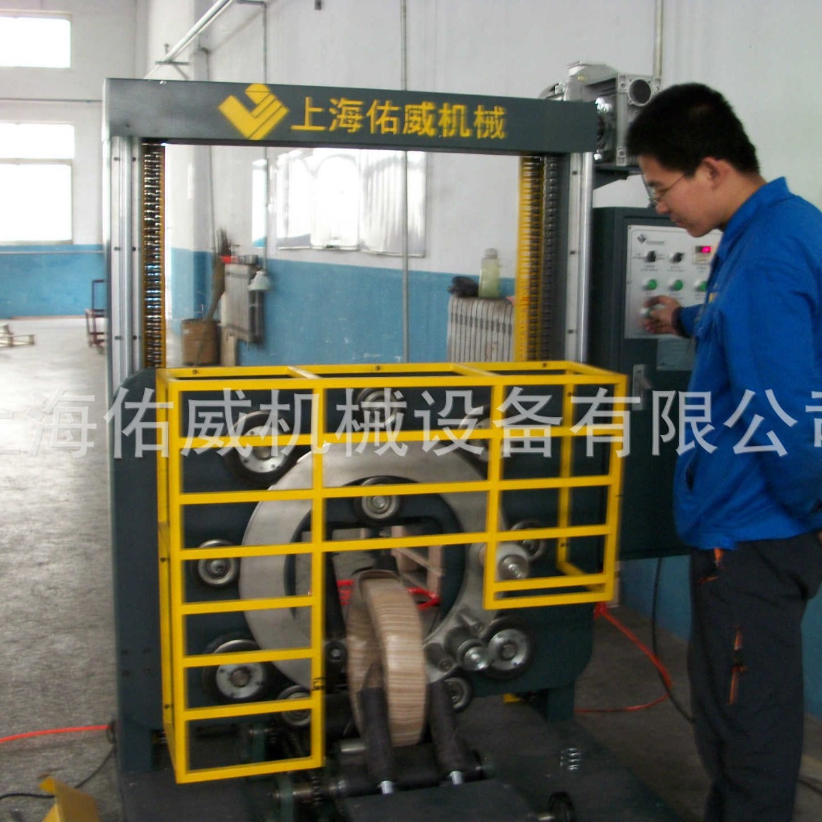 铜带缠绕打包机立式环体缠绕机 软管缠绕机钢丝打包机轮胎包装机