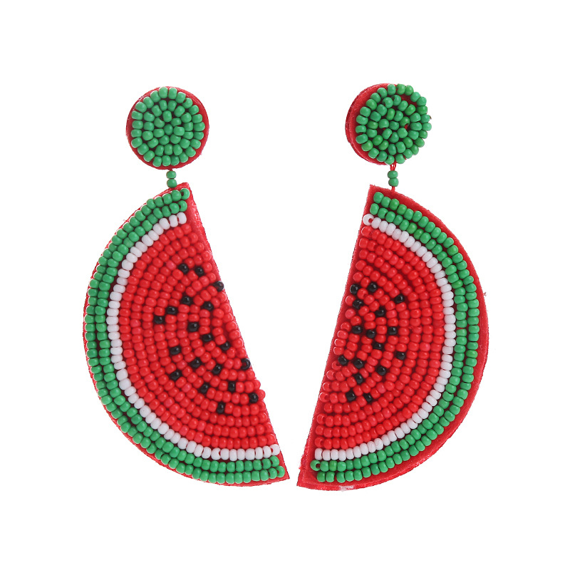 1 Pair Fashion Leaf Seed Bead Handmade Women's Drop Earrings display picture 7