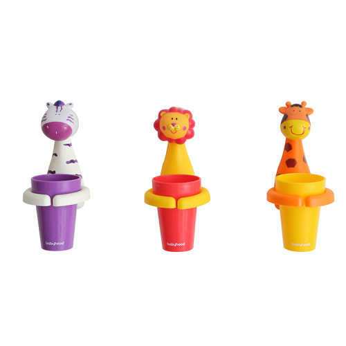 Children's tooth brushing holder baby wall-mounted toothbrush cup toothbrush mouthwash cup cartoon cute tooth cup holder