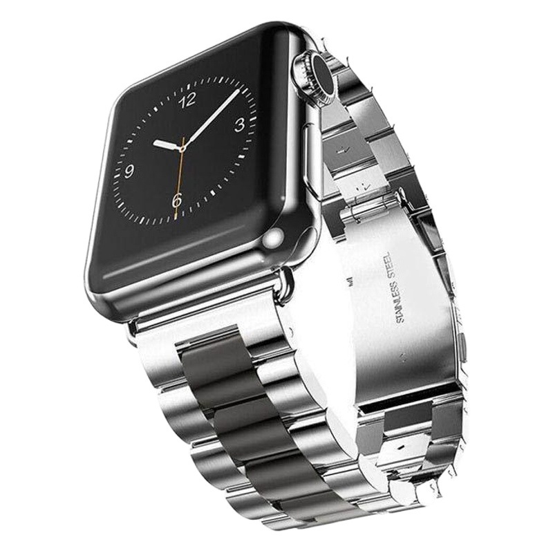 Adecuado para Apple Watch correa de reloj de tres plantas I watch12345/6/SE/7 Generación de acero inoxidable correa de metal fabricante