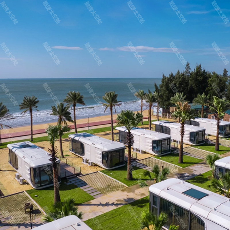 2025 nueva cápsula espacial habitación móvil casa de familia solárium habitación de cielo estrellado campamento al aire libre lugar escénico Apple spot