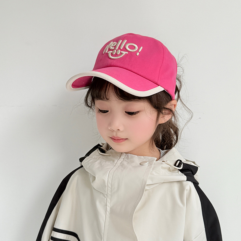 Sombreros para niños Primavera y otoño Sombrero de visera para niñas Gorras de béisbol para bebés coreanos Gorro para el sol para niñas de todo fósforo