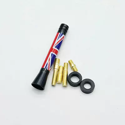 Antenna Carbon Fiber Antenna | vehicle antenna - 77cm-rice-flag-red-and-blue